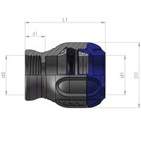 Connecteur Isiflo Sprint avec filetage femelle, femelle avec plan de joint Type315, 316
