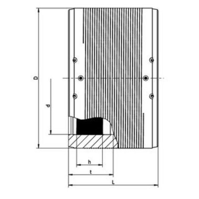 FRIALEN MUFFE OHNE ANSCHLAG
616284   SDR7.4   PN25  225MM
