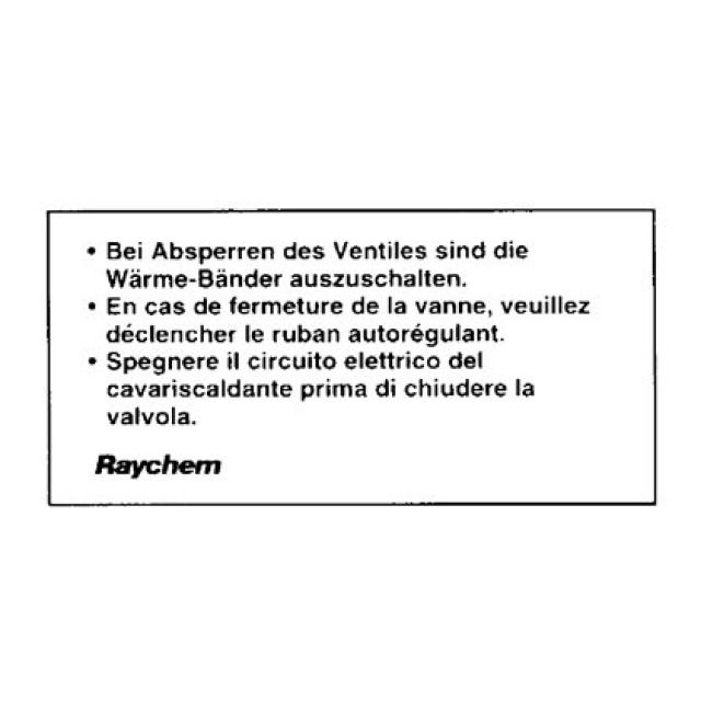 HINWEISAUFKLEBER
LAB-38     1 PRO ABSPERRVENTIL