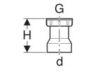 Geberit PE-HD, Tubulure de raccordement avec écrou de serrage
