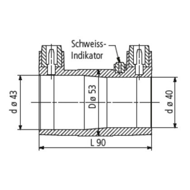 ELEKTROSCHWEISSMUFFE PE-100RT
06.8999    D43/40MM    ROT