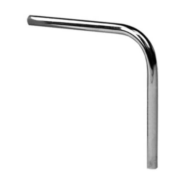 Tubulure de raccordem. SIMILOR
124 x 100 mm, D 10 mm, coudée
sans raccord de serrage
Coloris: chromé