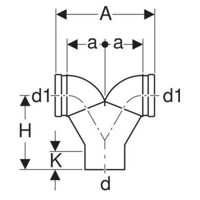 GEBERIT PE DOUBL COUDE WC SUSP
367.923    180°    90 / 110 MM
