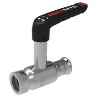 Robinet à boisseau sphérique BROEN BALLOFIX Full Flow à raccord à sertir × filetage intérieur en acier inoxydable – tige longue