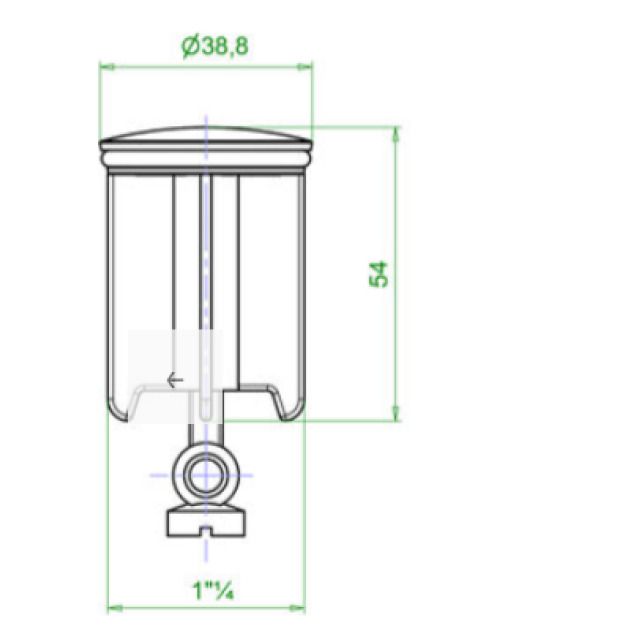 Bouchon avec pied KWC
pour soupape d'écoulement
Coloris: chromé