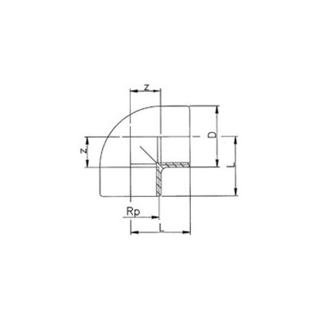 GF PVC-U WINKEL 90°
721 101 610             1 1/2"