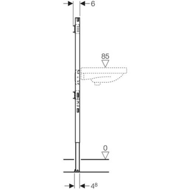 DUOFIX-ELEMENT FUER WASCHTISCH
111.497 MIT AP-WANDARMATUR
TYP 130
