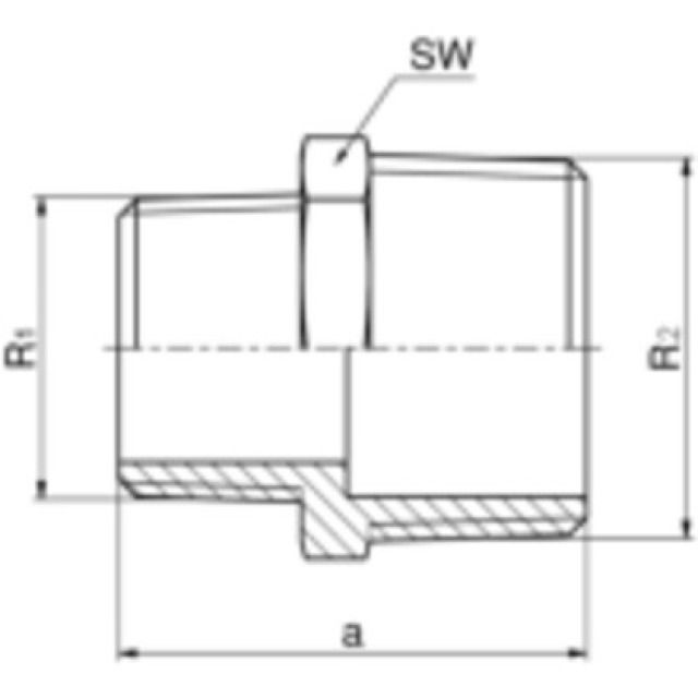 MAMELON DOUBLE RÉDUIT
8245              3/4 -   1/2"
EN BRONZE AU SILICIUM