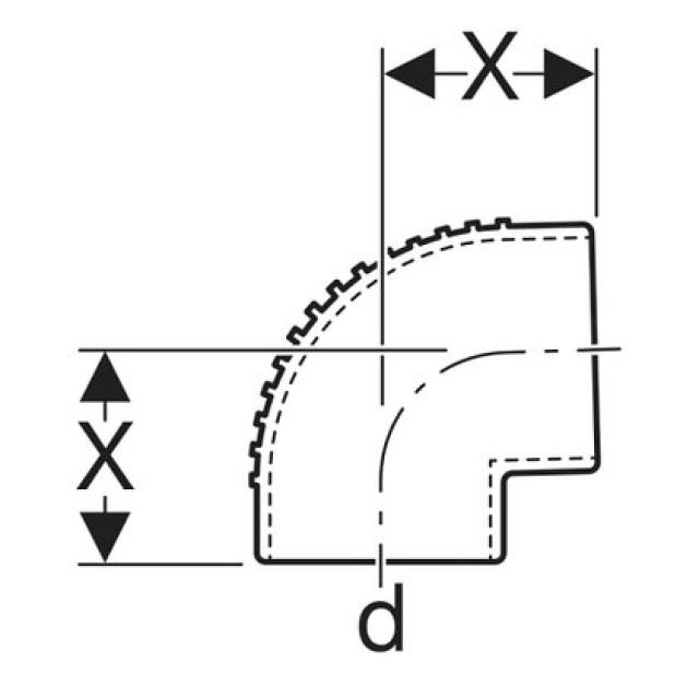 SILENT EQUERRE RACCORD 88.5°
305.880                  56 MM