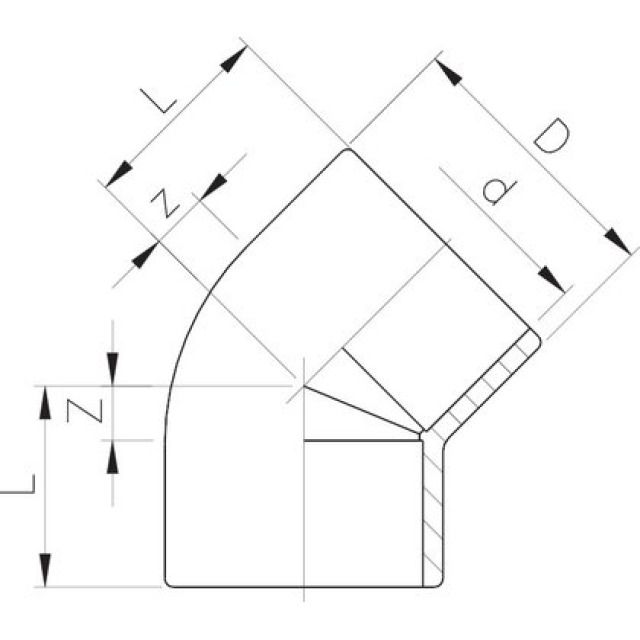 GF INSTAFLEX WINKEL 45°
5010 D=  32 MM 761066613