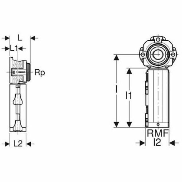 GEBERIT BOÎTE RACCORDEMENT 90°
650.687   1/2"  1/2"
POUR MASTERFIX