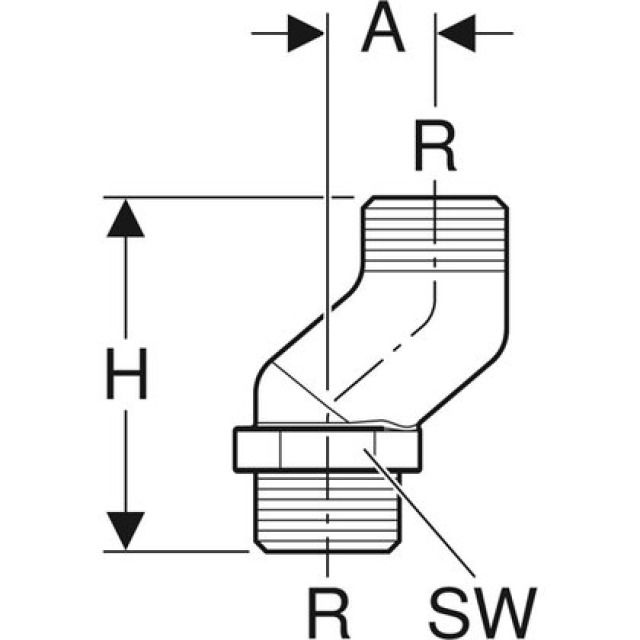FlowFit Contre coude
filetage extérieur 3/4"
Bronze
