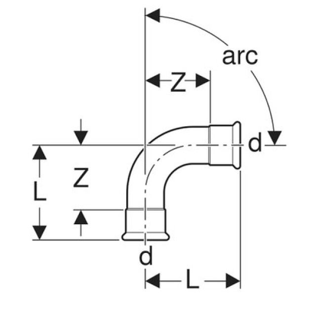 MPF-G SUPERSIZE BOGEN 90°
34442                    89 MM