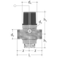 +GF+ JRGURED, 1303, Réducteur de pression, PN 25, sans raccord
