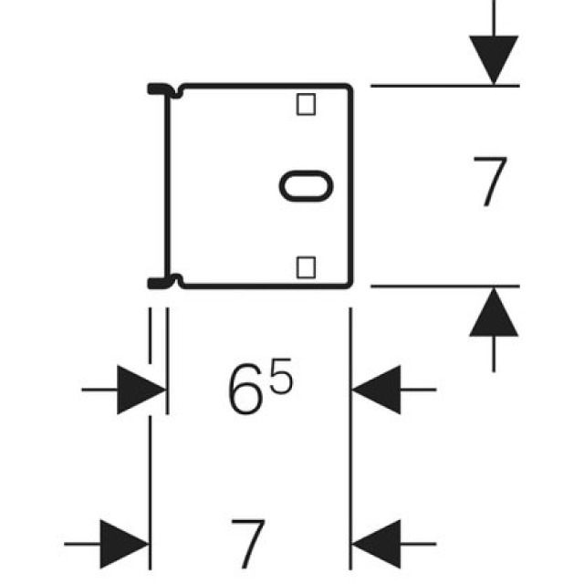 DUOFIX Plaque de base 111.576
p. robinets d'arrêt encastrés
