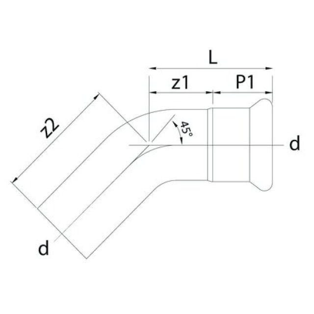 Profitec PressSteel
Press-Coude ac.-zingue, 45°, 35mm