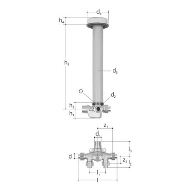 SANIPEX UP-VERTEILVENTIL 4 FA.
5444.002 3/4"-16 MM ANSCHL.UNT
