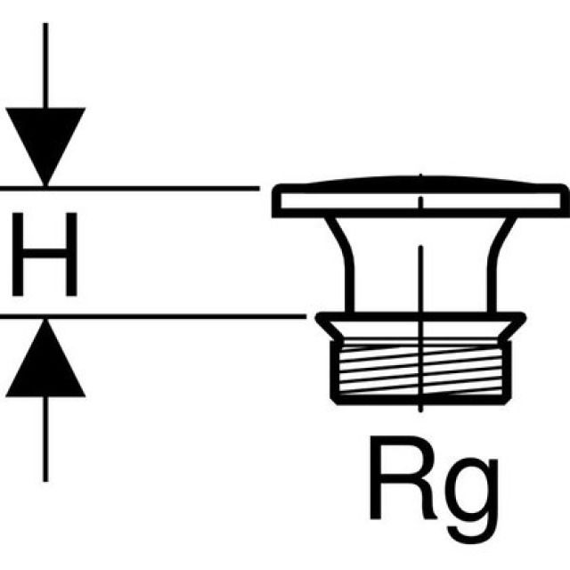 GEBERIT GARNITURE ENTREE VERT.
152.325 INOX POLI 1/8" X 60 MM