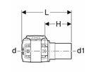 Adaptateur Geberit FlowFit sur Mapress, avec extrémité à insérer Super Size