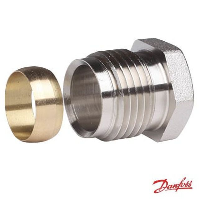 Danfoss Raccord à compression
pr tuyau en acier et en cuivre
G 1/2" A, 15, Nickelé