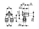 Sanipex MT raccord de robinetterie double 4611 sans plomb