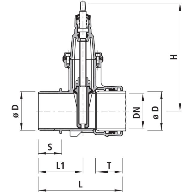 VANNE BOUT LISSE/MANCHON 4510
EMBOÎT BAIO DN 250 D 274 MM