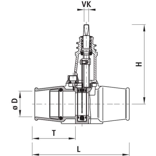 HAWLE ABWASSERSCHIEBER
2603      D 63MM      PN10
