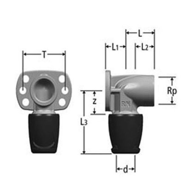 OPTIFLEX-PROFIX-EQUERRE DE RACC.
85115.22          1/2" X 20 MM