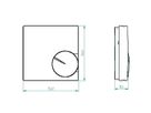 EBERLE RTR-S 6721-1 Slimline Thermostat d'ambiance apparent