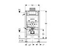 Geberit Duofix, élément pour WC Omega 98 cm