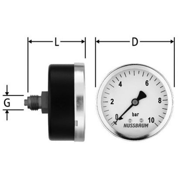MANOMETRE  10 BAR       1/4
NU 66051
