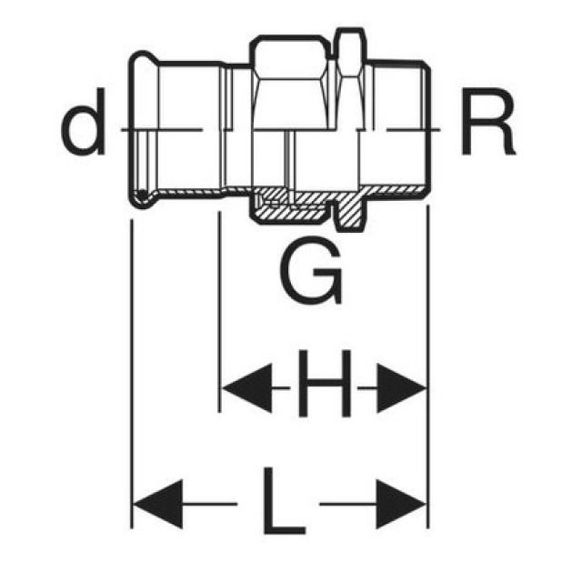 RACCORD UNION A/FIL.
MALE 15 - 1/2"25330"