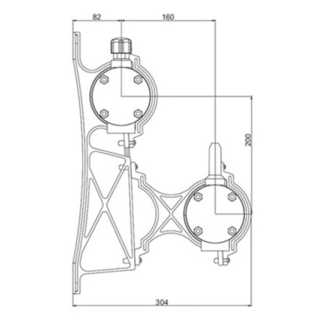 BEFESTIG.-SET KONSOLE/ROHRSCH.
PROFITEC TYP 5000 1 1/2"