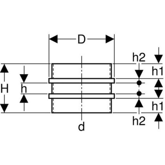 GEBERIT PE COLLER DOUBLE BAGUE
372.751                 315 MM