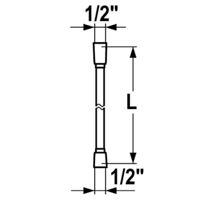 TUYAU DE DOUCHE
125 CM, 1/2" X 1/2"
SYNTHÉTIQUE, CONE PIVOTABLE
COLORIS: CHROMELINE