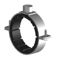 Collier universel pour tuyaux de gaz et d'eau avec manchon et isolation acoustique