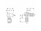 Equerre de raccordement à angle droit 90° Geberit FlowFit