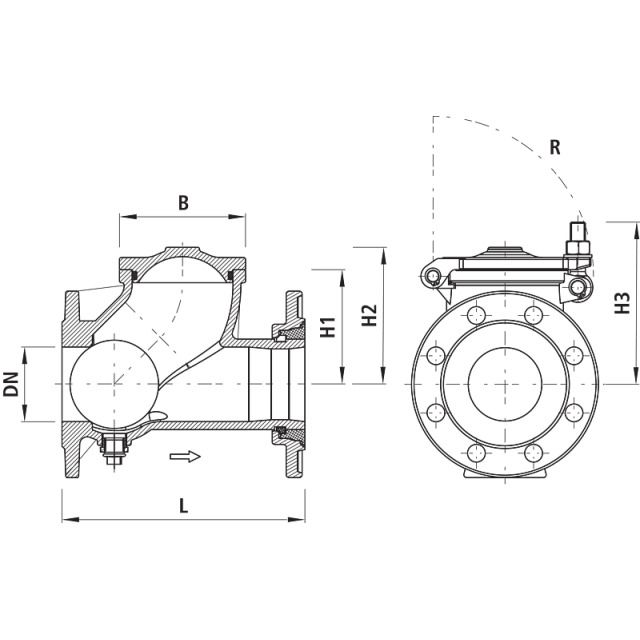 HAWLE KUGELRÜCKSCHLAGVENTIL
MIT LOSFLANSCHEN PN16 BLAU
9963      DN200 PN10    ZUGFEST