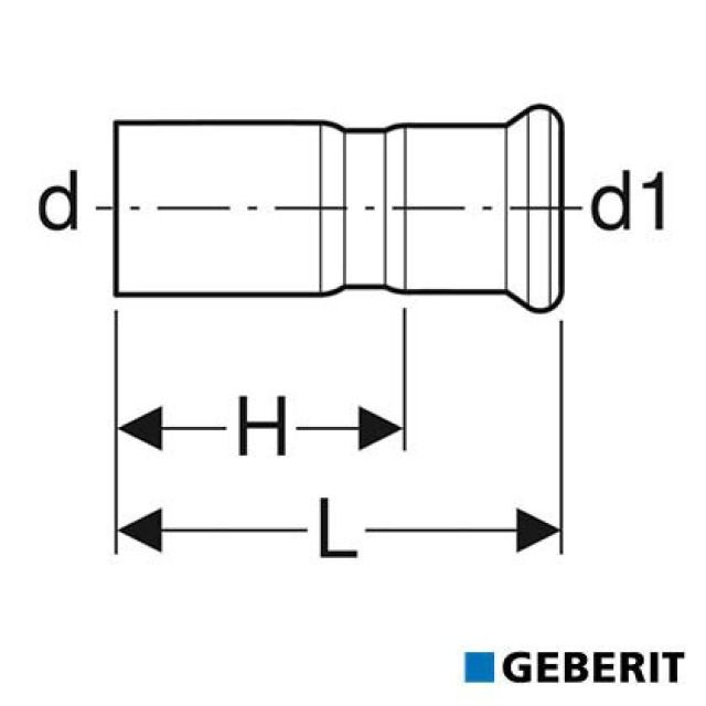 Geberit Mapress Therm
réduction a/extrémité insérer
d=108, d1=76.1