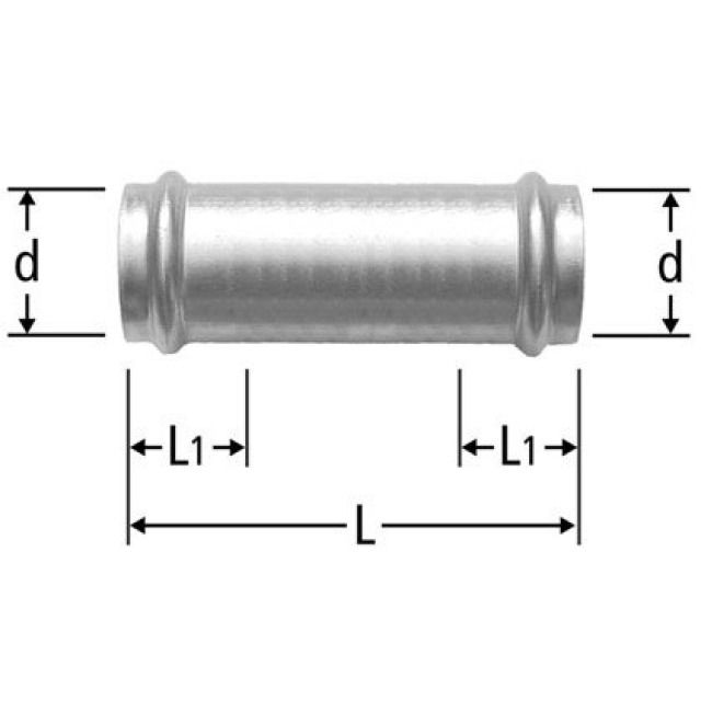 MANCHON TRANS. OPTIPRESS INOX
22MM 80022.24