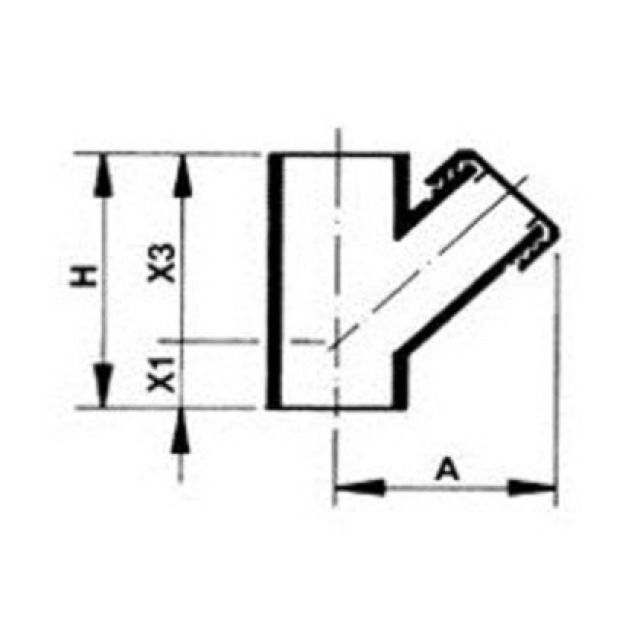 WAVIN PUTZSTUECK 45°
NR.920.711              110 MM
