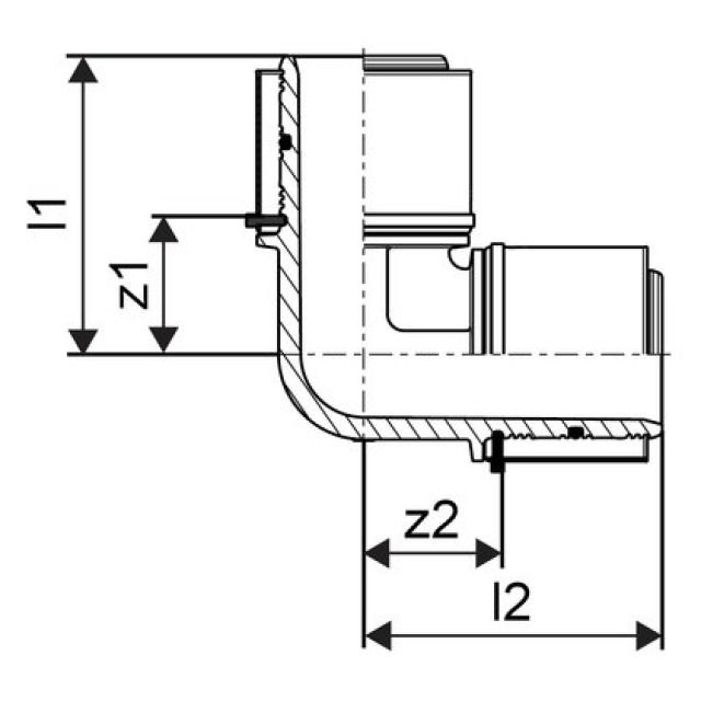 GF Uponor S-Press
coude PPSU 40-40