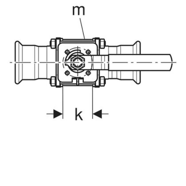 MAPRESS KUGELHAHN NPW 1.4401
92103 GEFLANSCHT   28 MM