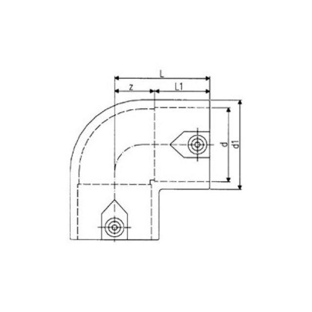 COUDE ELECTROSOUDABLE ELGEF-PLUS 90°
753.101.818. 180 MM