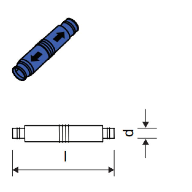 GF JRG Hycleen   9966.002
Kupplung Anschluss-Stecker M8
als Verbindung oder Verlängerung
mit push/pull-Stecker