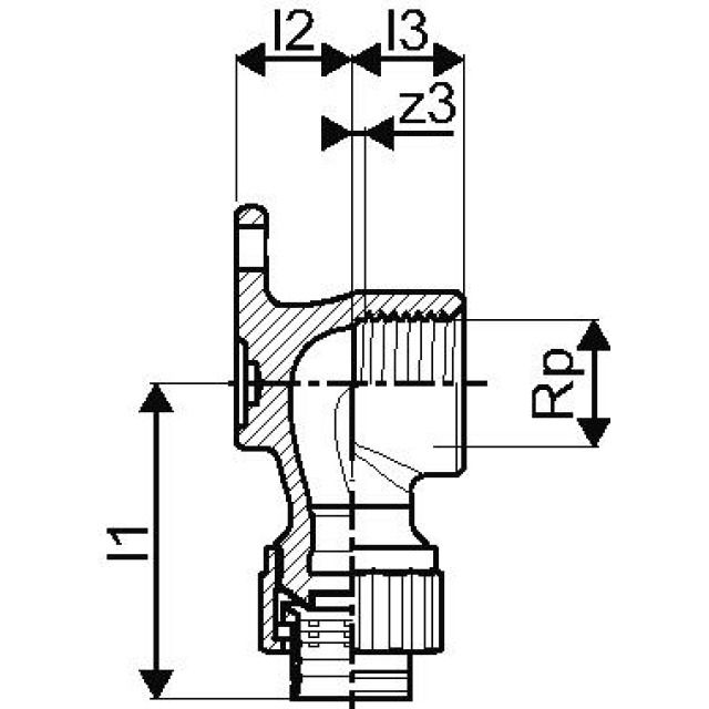 SANIPEX RACCORD POUR ROB. SIMPLE
d16x1/2"/35mm 5533.135 Winkel rotg