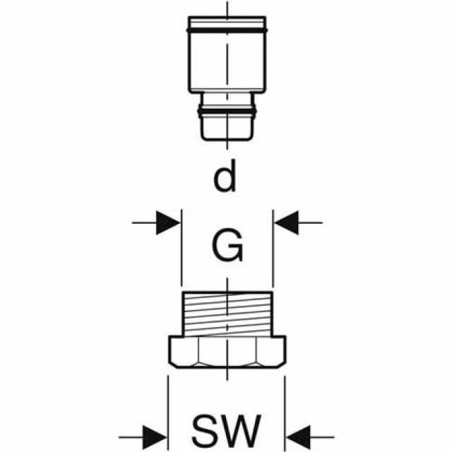 FLOWFIT RACCORD UNION FLTG.EXT.
650.515   D=16  1/2