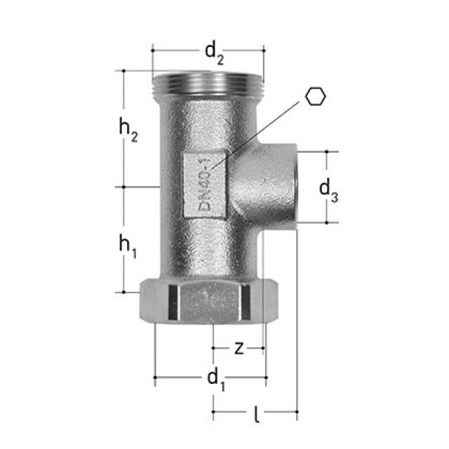 JRG T-STÜCK ZU JRGUSIT NG
8740.040                DN 40