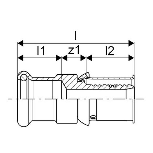 GF Uponor S-Press
Adaptation M + V 16-15CU-SST