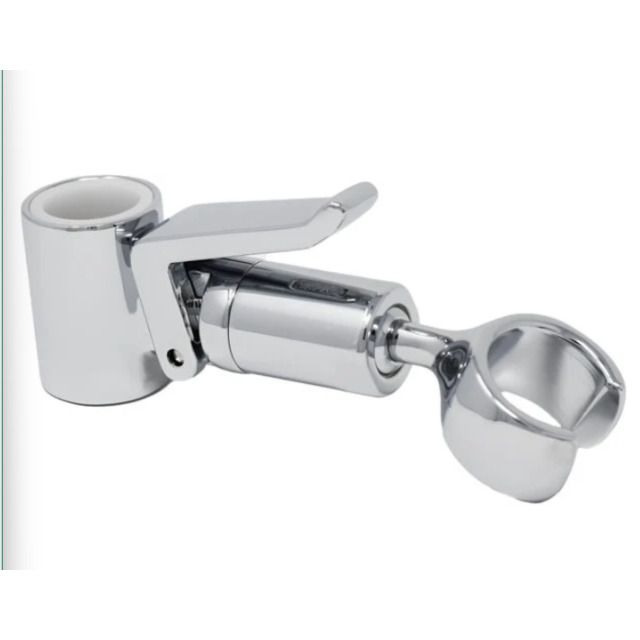 Support à rotule
avec levier de fixation
pour glissière de douche KWC
Coloris: chromé